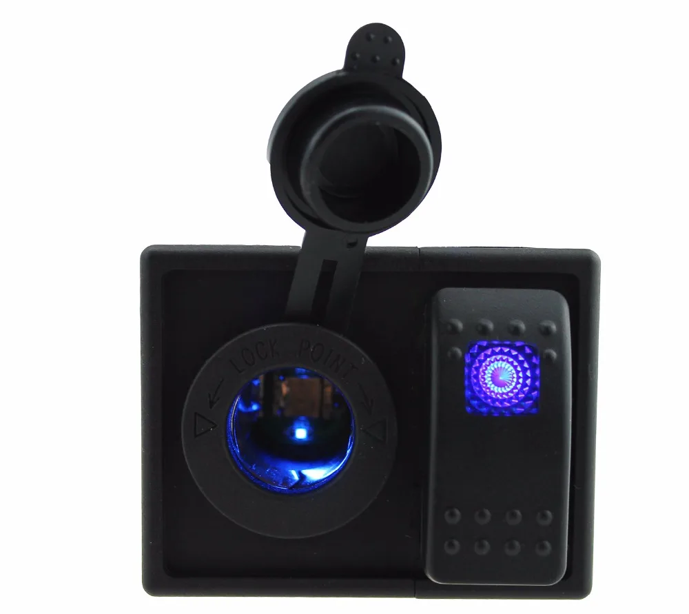 Зарядное устройство с синим светодиодом 12 24 в пост. Тока|motorcycle charger socket|socket for carcar