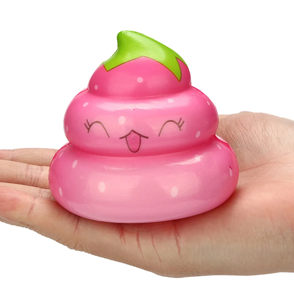 Горячая Распродажа мятая мягкая желтая мякоть каваи Yummy Fruit Poo медленно поднимающийся крем Ароматические игрушки для снятия стресса W514