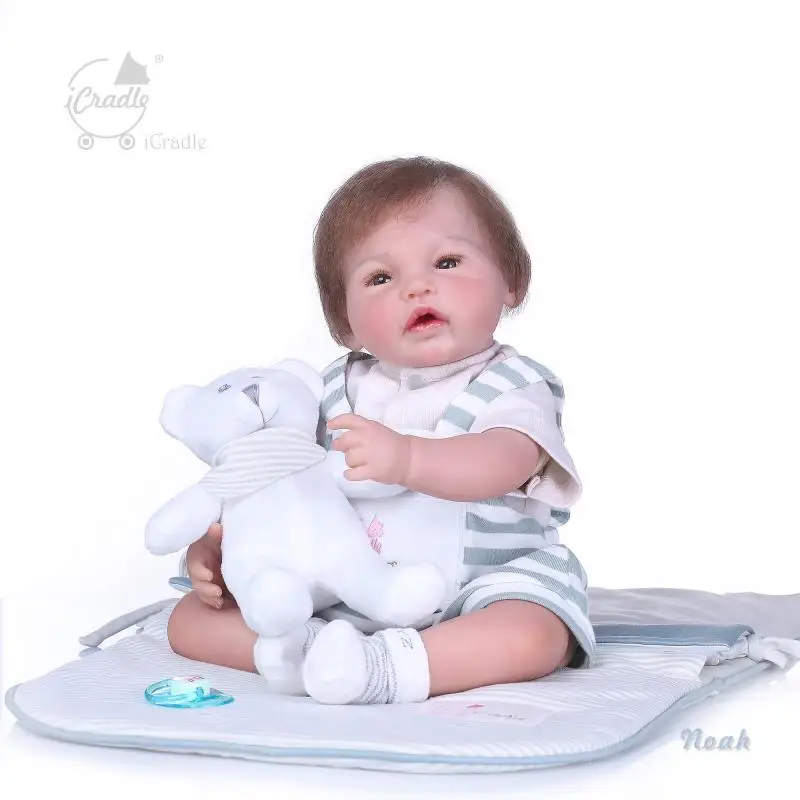 

Кукла reborn из силикона, 55 см, высокое качество, ручная работа