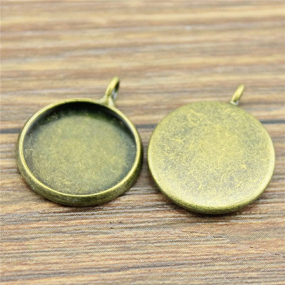 WYSIWYG 10шт. 6 Цветов Подходит 10/12/14/16/18/20/25мм Медный Материал База Для Подвески Камеи В Наборе С Шармами Подвеска Лоток.