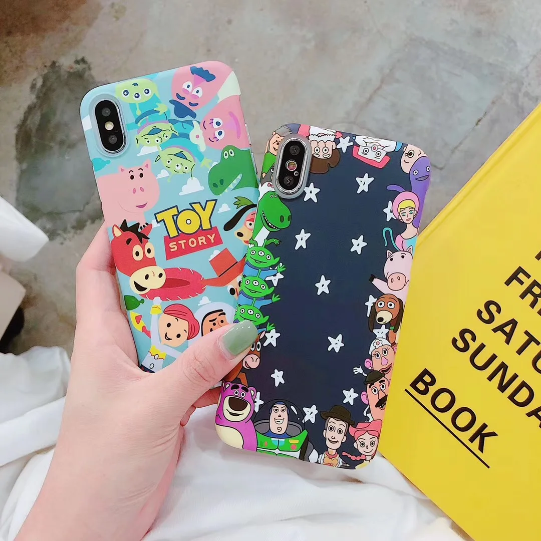 Чехол для iPhone X XS Max Xr 7 8 Plus с мультяшными светящимися персонажами из мультфильмов