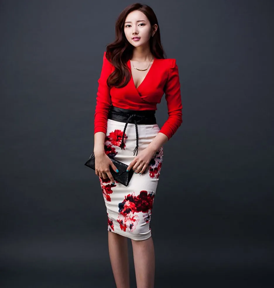 Элегантный корейский женский высококачественный комплект из 2 предметов