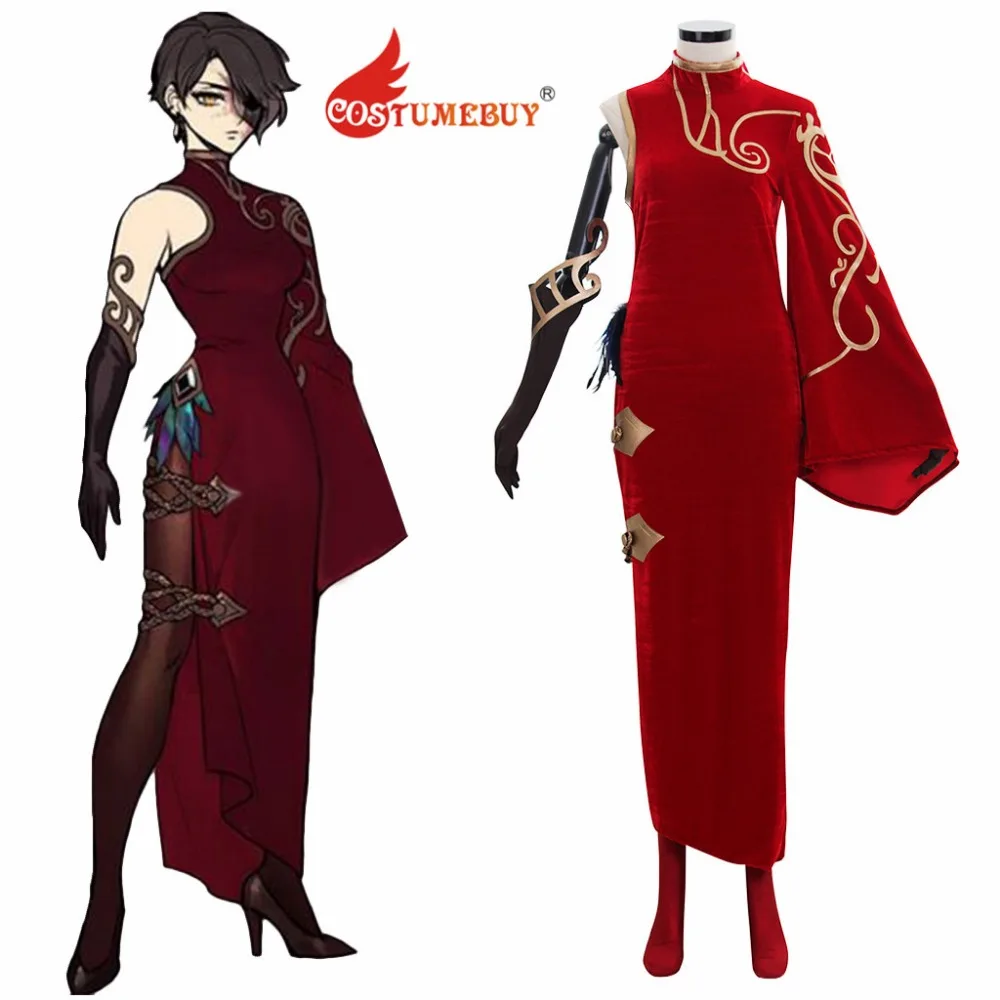 Костюм для косплея RWBY Cinder Женский бархатный красный костюм Хэллоуина брюки и