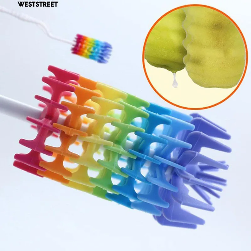 Двухцветная силиконовая Детская Бутылочка для молока с вращающейся на 360