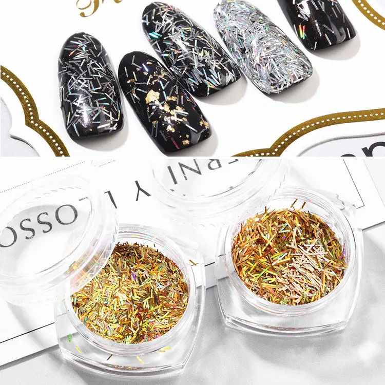 4 коробки/набор блестящие тонкие полоски для дизайна ногтей|glitter powder|nail art glitter