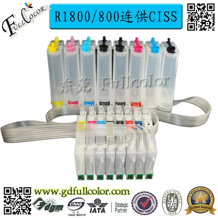 Система насыпных чернил T0540 для Epson Stylus Photo R800 R1800 CISS с чипом сброса + 500 мл