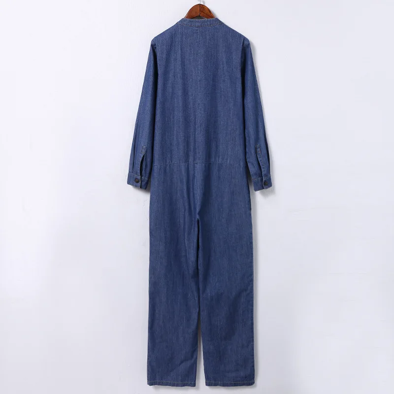 lady women clothes female clothing long sleeves demin buttoun tops and trousers set suit | Женская одежда
