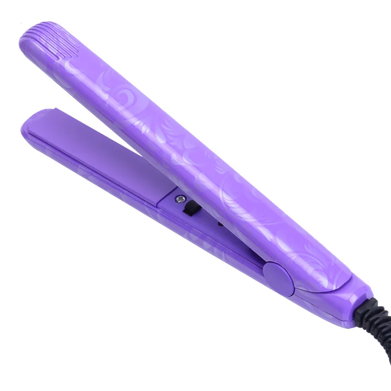 flower purple Wenyi, Электронный Профессиональный утюжок для волос, для укладки волос, портативная Керамическая Мини утюжок для выпрямления волос, Утюги, инструменты для укладки - Цвет: flower purple