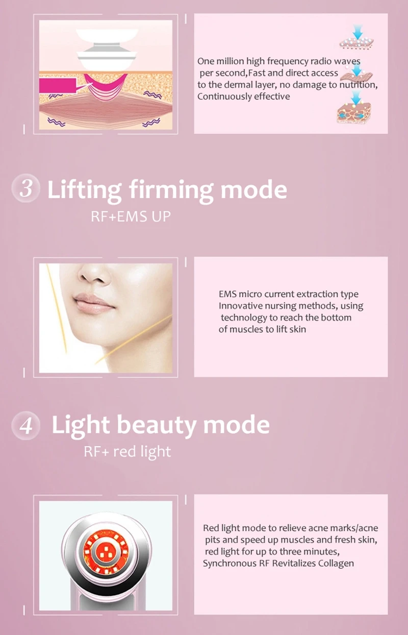 5 в 1 HRF RF BEAUTE фото плюс массаж светотерапия Радио Частота EMS устройство охлаждения лица