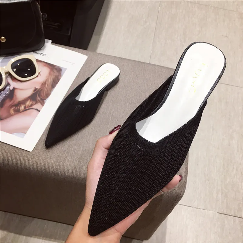 Новинка 2019 года сезон лето элегантные женские вязаные шлепанцы цвет желтый