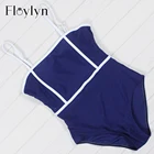 Floylyn Цельный купальник размера плюс одежда для плавания женский купальный костюм с пуш-ап винтажный Монокини боди пляжная одежда купальник с высоким вырезом