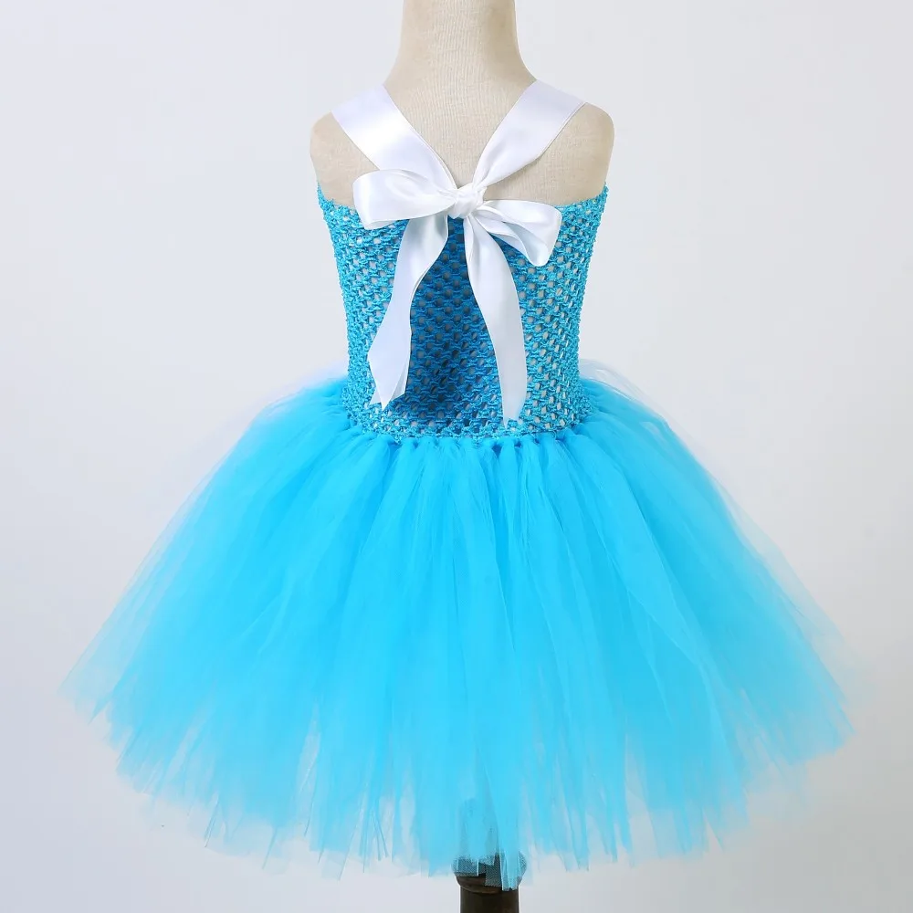 Alice In Wonderland Princess Girl Tutu Dress Classic Movie Belle Rapunzel Sweet Autumn With Hair Clip For New Year Party | Детская