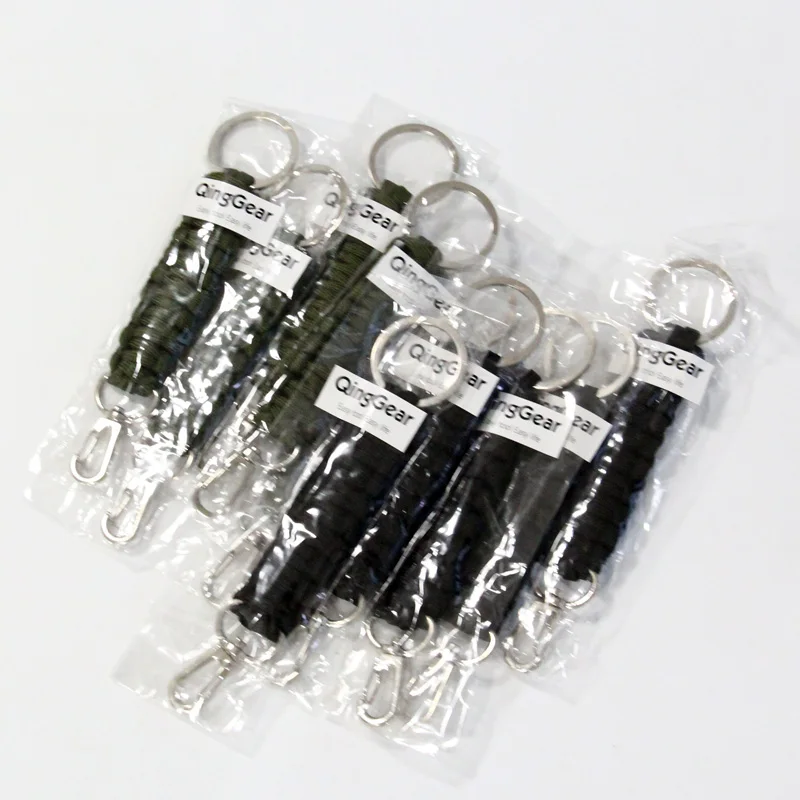 2 шт./лот открытый экстренный Выживание Паракорд ремешок с брелоком и застежкой