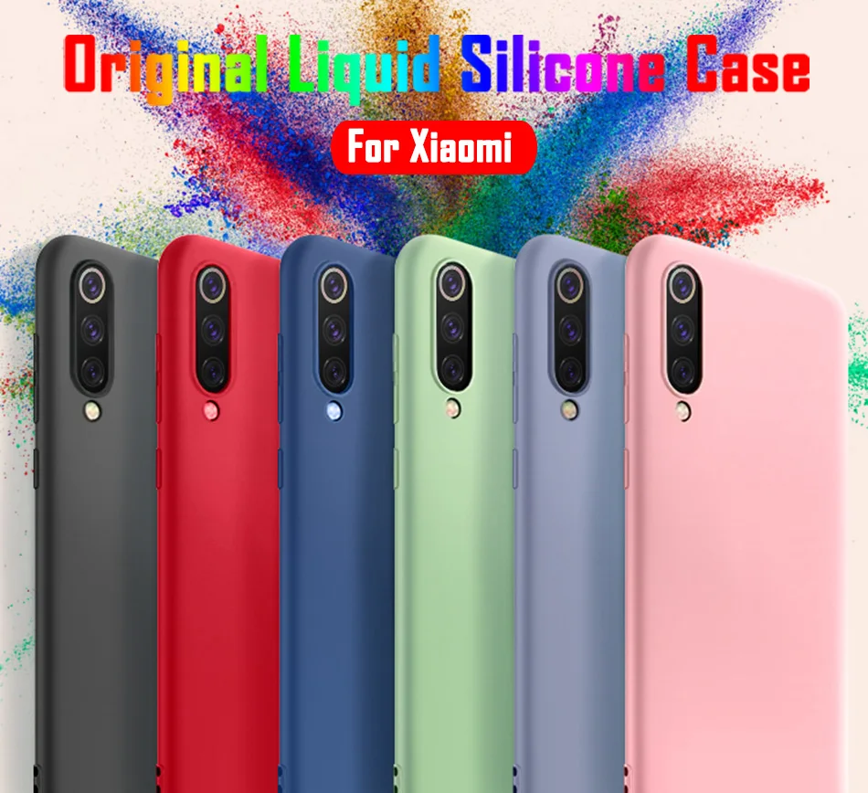 Жидкий силиконовый чехол для Xiao mi Red mi Note 8 7 6 5 K20 Pro 6A мягкий чехол для mi 9T 9 8 SE A2 Lite A1 6X mi x 2 3 2s Чехол