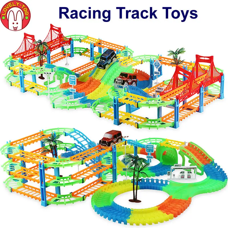 Магический игрушечный автомобиль с поездом гибкая модель гоночный для детей| |