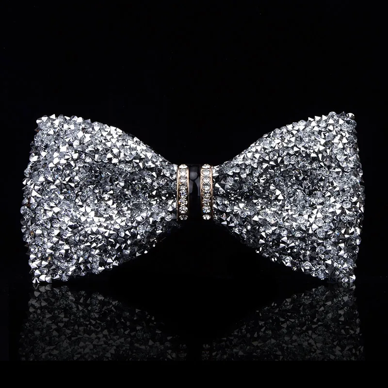 New fashion tuxedo bow tie men red and black Crystal glass groom marry wedding party colorful striped butterfly cravats mens | Аксессуары