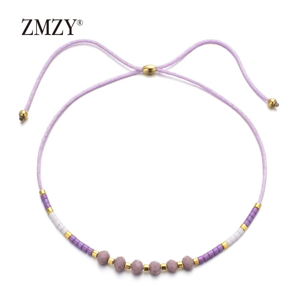 ZMZY Bohemian Colorful Crystal Beads Bracelet Retro Adjustable Rope Ethnic Bracelets for Women Wholesale Lots Bulk Love Gift | Украшения и
