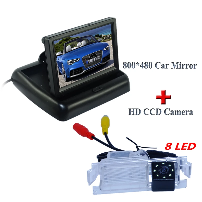 8 светодиодов высокая яркость ночное видение Автомобильная камера заднего вида с