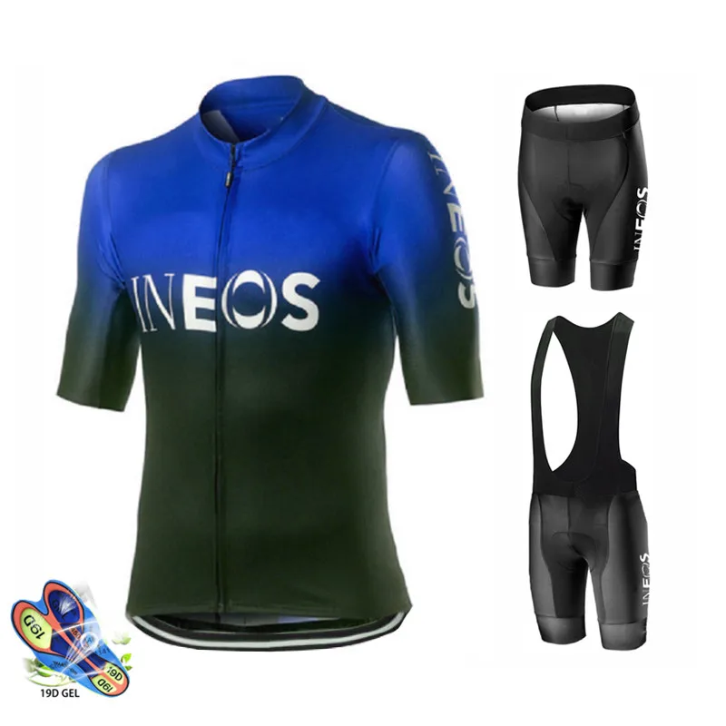 Мужская велосипедная Джерси 2019 Pro Team INEOS летняя одежда Быстросохнущий комплект