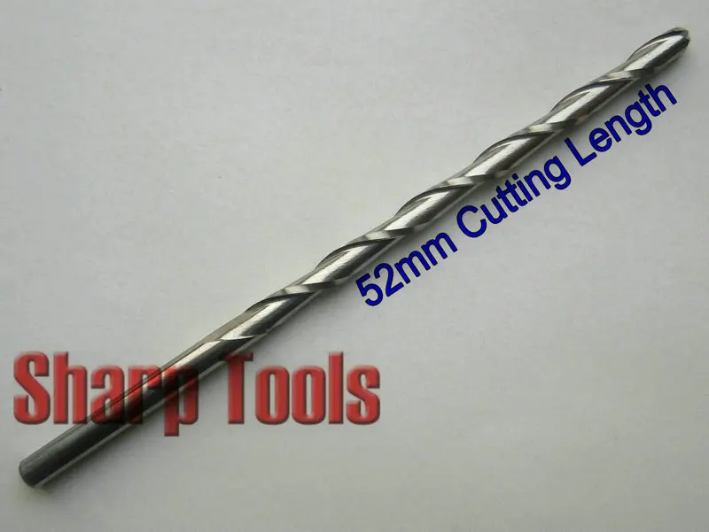 Длинный! Концевая фреза с 2 зубьями 1/8 дюйма 52 мм 10 шт.|tool earrings|bit parallelbit tool |