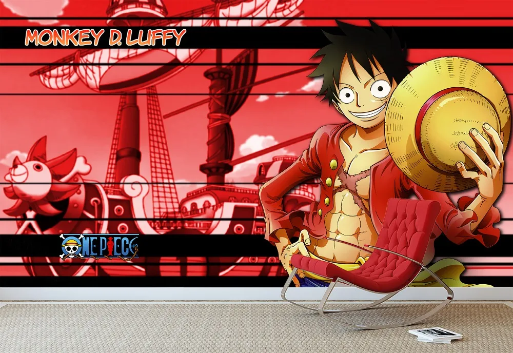[Самоклеющиеся] 3D Обезьяна D Luffy One Piece 63 Япония Аниме настенная бумага печать