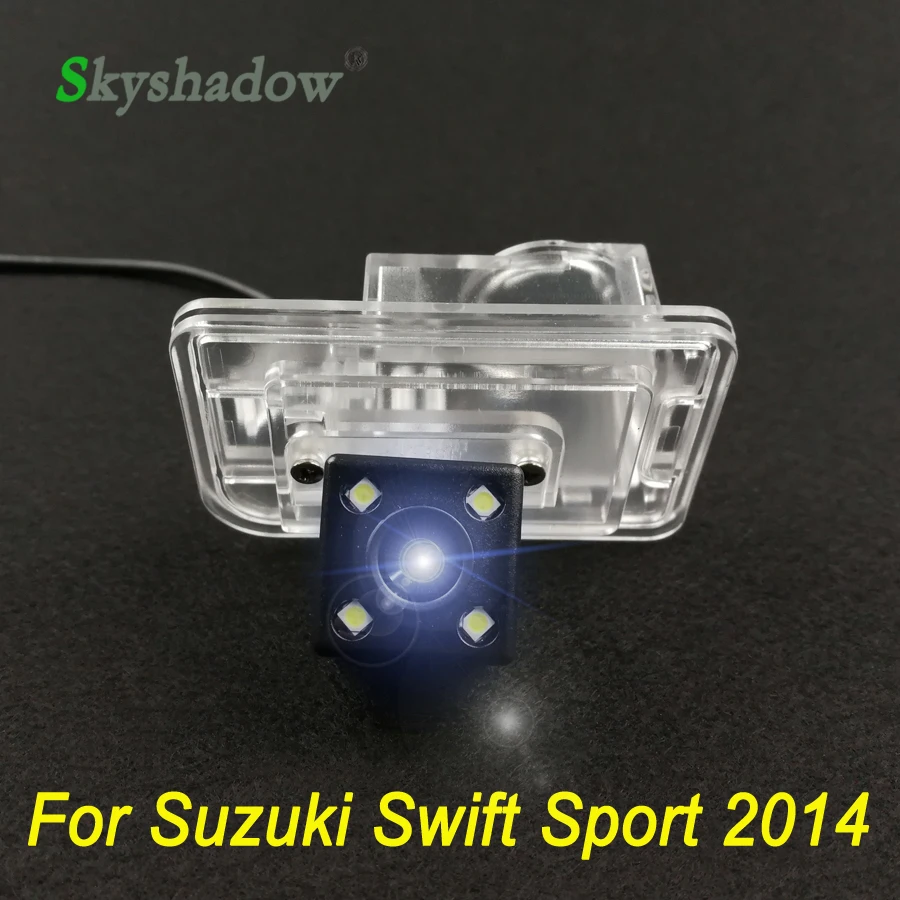 Для Suzuki Swift Sport 2014 Автомобильный CCD 4 светодиодный камера заднего вида с функцией