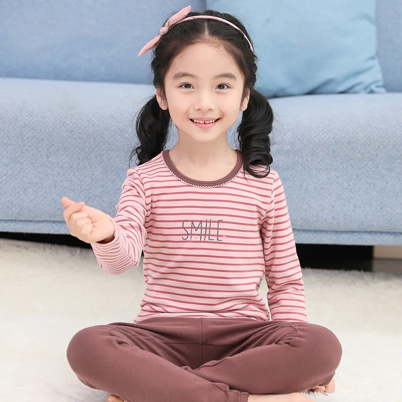 

Spring Autumn Children Pajamas Long Sleeve Cartoon Kids Girl Clothes Suit Lovely Children's Pyjamas girl Home Clothes CSE18