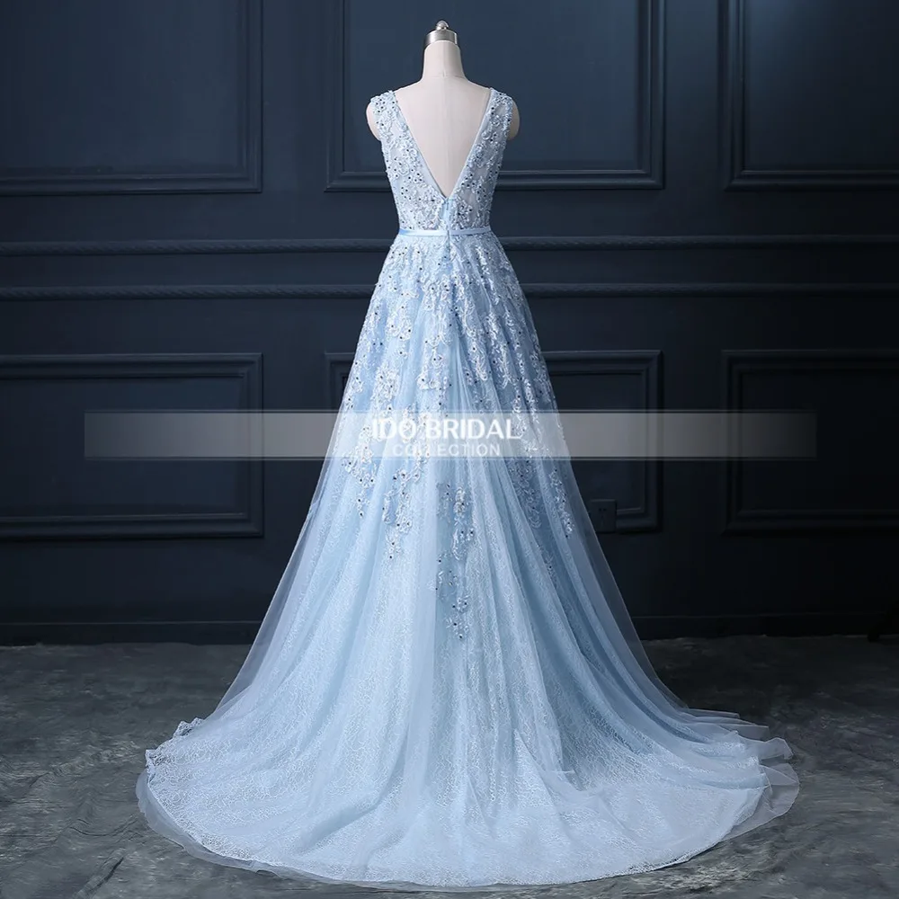 Настоящий образец роскошные элегантные длинные платья из тюля с высоким воротом