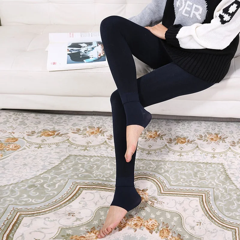 Сексуальные колготки женские теплые обтягивающие бархатные леггинсы с высокой