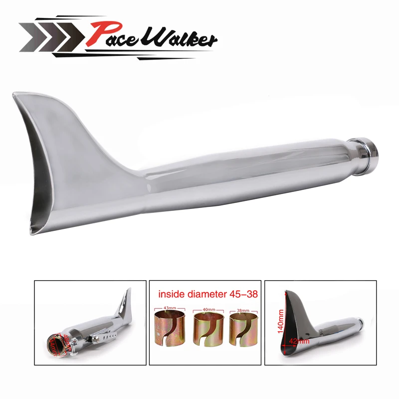21 &quotУниверсальный мотоцикл Рыбий Хвост Глушитель для чоппера поплавок кафе