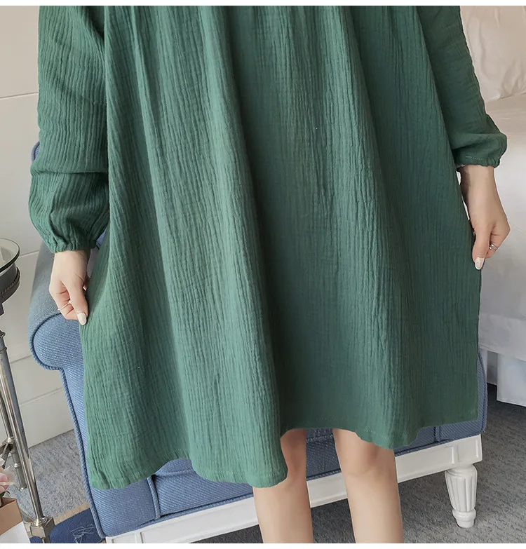 

Spring Autumn Pregnancy Clothing Women Dress Korean Fashion Long Sleeve Plus Size Maternity Wear Dresses Pregnant Clothes BC1628