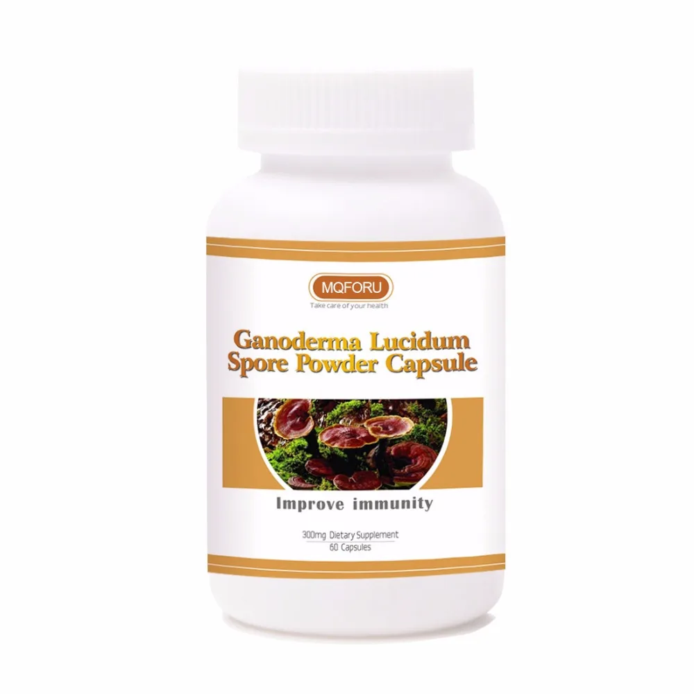 Ganoderma Lucidum Spore порошок капсулы Увеличение энергии системы хорошо иммунная система 60 X капсулы иммуномодулирующая здоровая еда