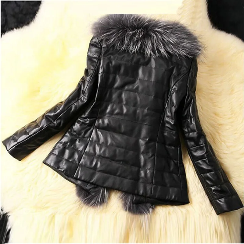 Women 2019 New Stylish Slim Winter Jacket Faux Fur Plus Size Collar Coat Female Charming Outerwear WWP200 | Женская одежда