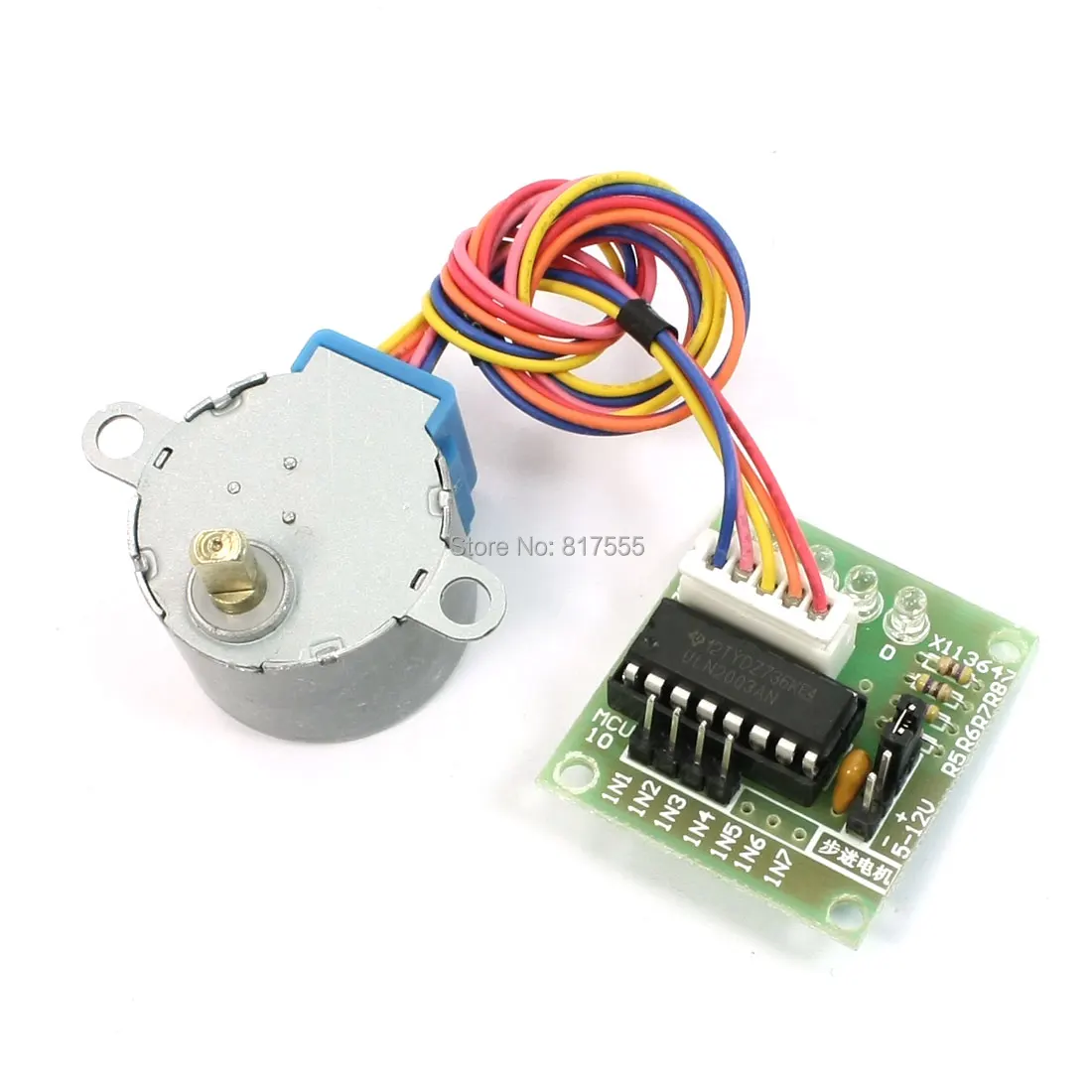 MCU DIY 4-фазный 5 проводов шаговый двигатель в с платой драйвера UL2003 28 мм x 20 (D * T) |