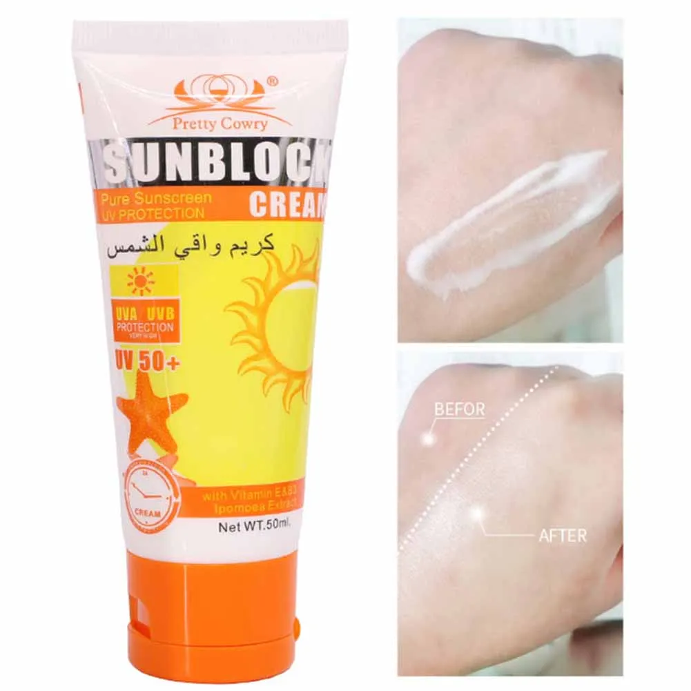 50 мл солнцезащитный крем для лица Spf 50+ уход за кожей лица отбеливающая Защита от солнца с солнцезащитным козырьком крем для лица увлажняющий крем от солнца