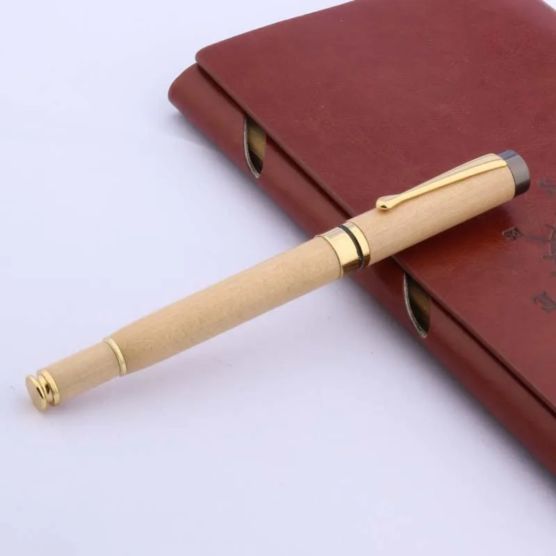 Офисный пистолет серый белый золотой гладкая отделка деревянная