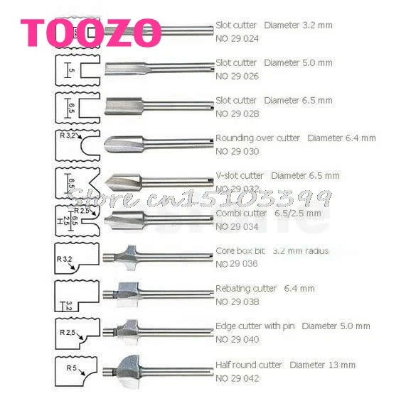 Фасонные фрезы HSS дерева фреза подходит для вращающихся инструментов Dremel набор 10