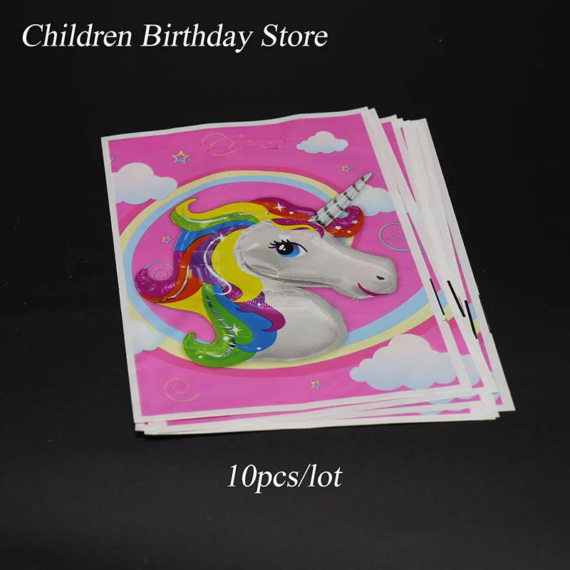 10 шт./лот подарок с unicorn сумки Дети День рождения украшения конфеты Единорог