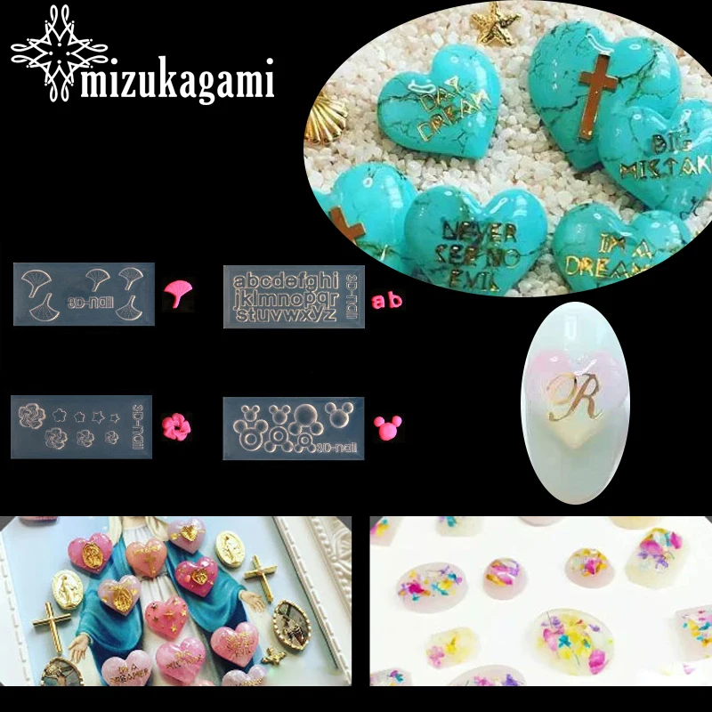 

1pcs UV Resin Jewelry Liquid Silicone Mold Leaves Letter Flowers Resin Charms Pendant Molds For DIY Intersperse Nail Art Mold