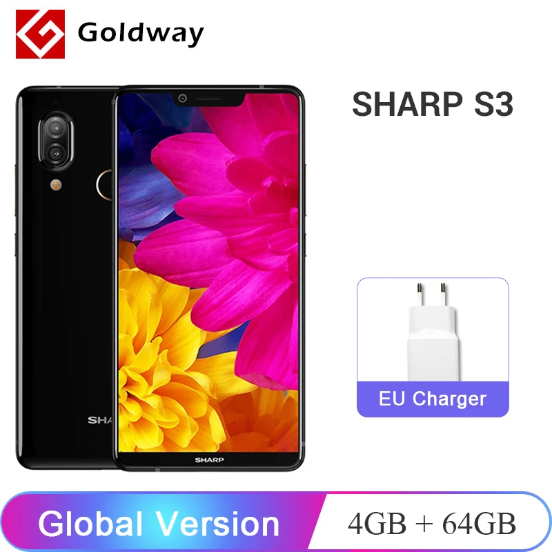 Глобальная версия SHARP AQUOS S3 4 Гб Оперативная память 64 Встроенная Смартфон Snapdragon 630