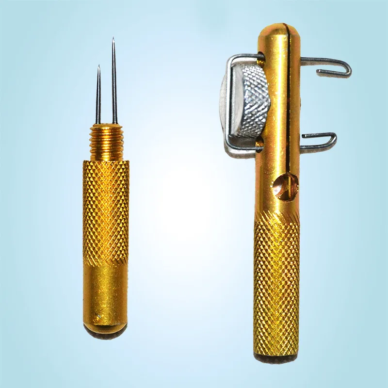 Amlucas Инструмент для рыболовных крючков двухголовая игла сплав Вязальная линейная узловязалка Fishhook Device WE325 on.