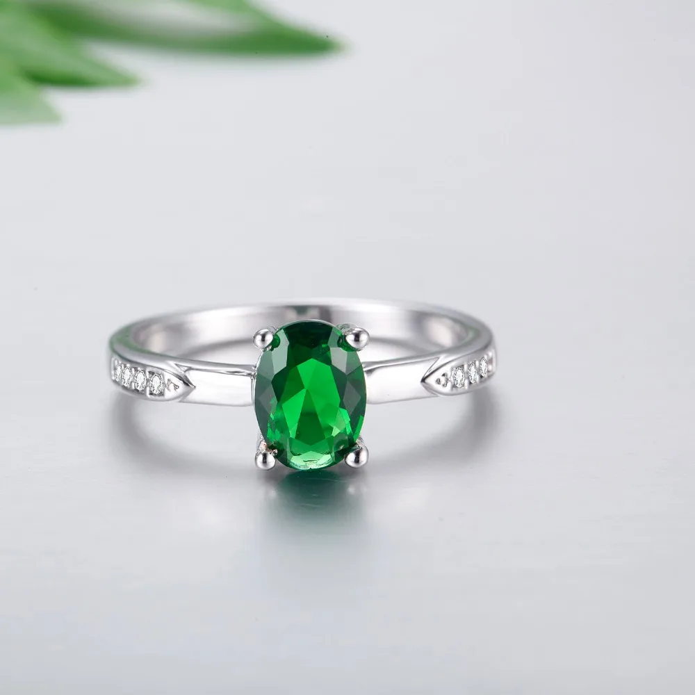 Простое кольцо MEGREZEN с зеленым камнем ювелирные изделия для костюма винтажные