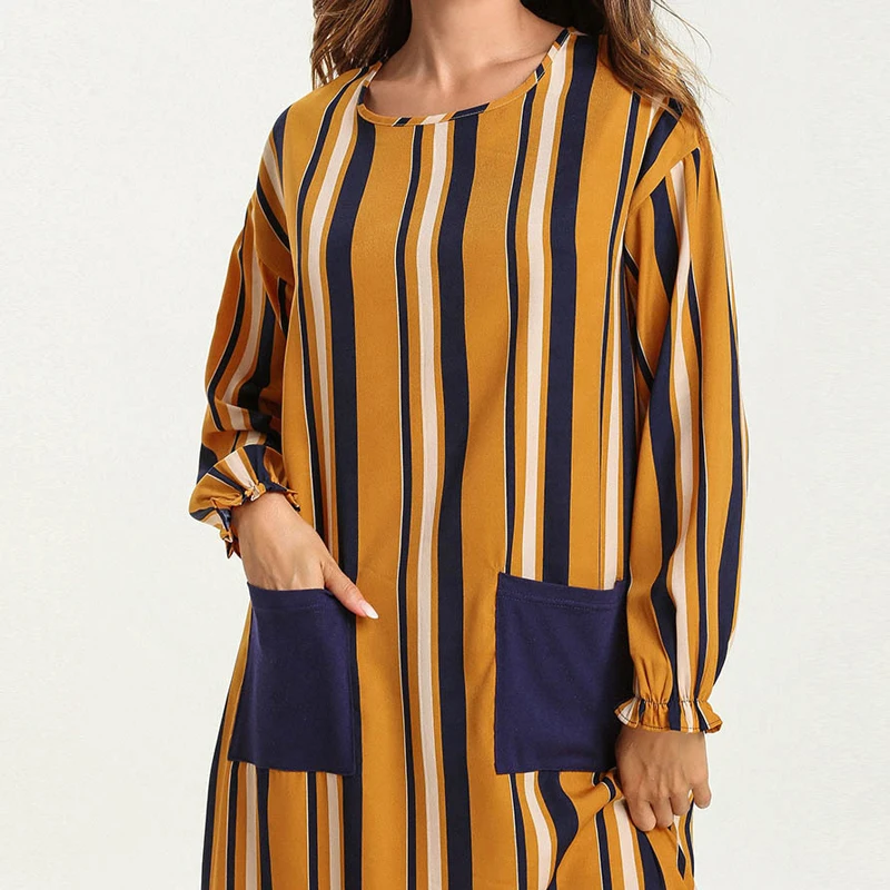 Кафтан абайя Дубай Турция хиджаб мусульманское платье Caftan Marocain Рамадан Абая для