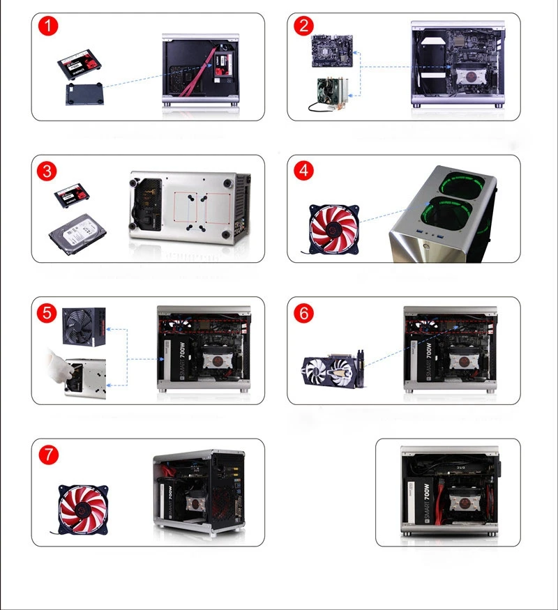 Новинка, игровой компьютерный корпус micro ATX, настольный корпус для ПК, корпус tower box, алюминиевый корпус, прозрачная панель, боковой корпус для геймера