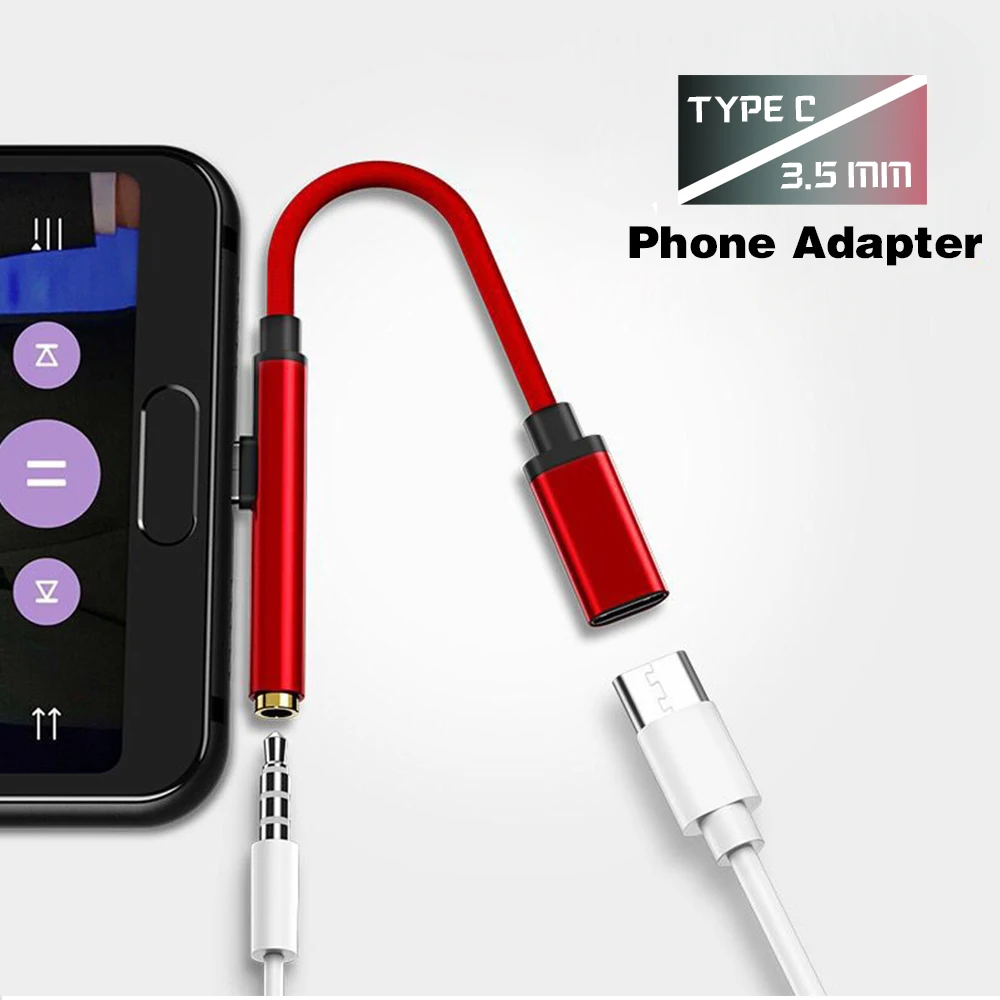 

USB C To Jack 3.5 Type C Cable Adapter 2 In1 for Huawei P20 Pro Xiaomi Mi 6 8 9 Se Note USB Type C 3.5mm AUX Earphone Converter
