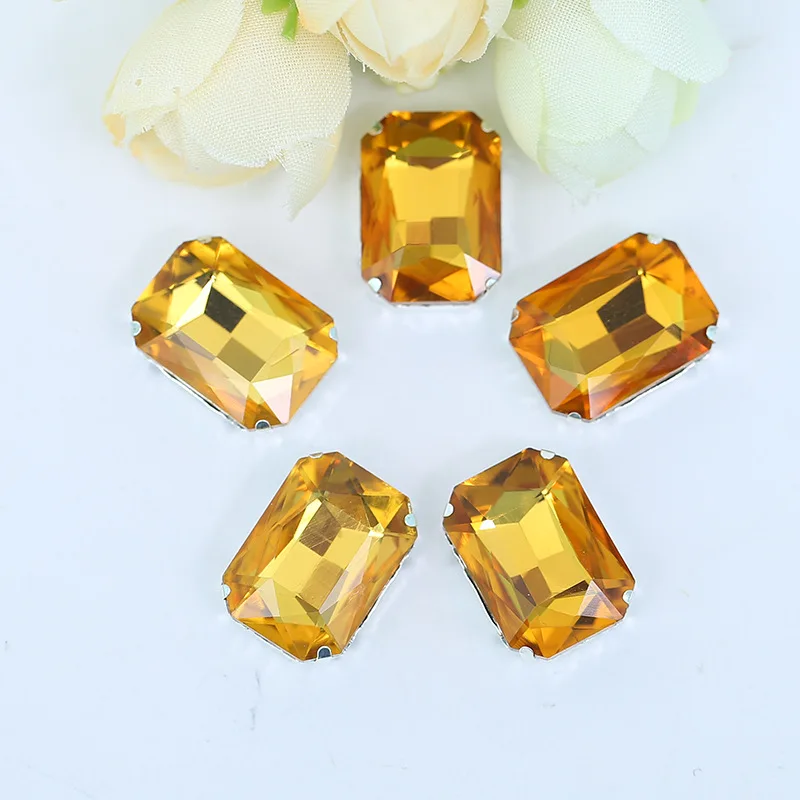 20 штук 8x10 мм смешанные цвета прямоугольник восьмиугольник Кристалл причудливые