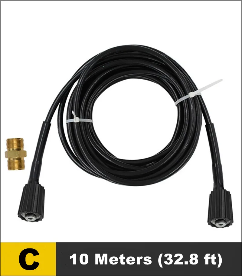 Золотой 10 м 8 м Высокое давление шайба шланг Труба для Karcher HD HDS серии старый тип шайба пистолет водяной Выход трубы с M22 M14 порт - Цвет: Золотой