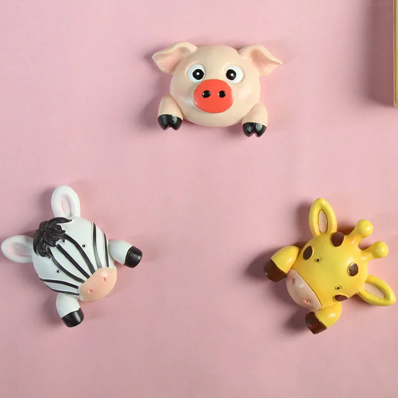 Креативные милые наклейки из смолы с животными для ванной кухни