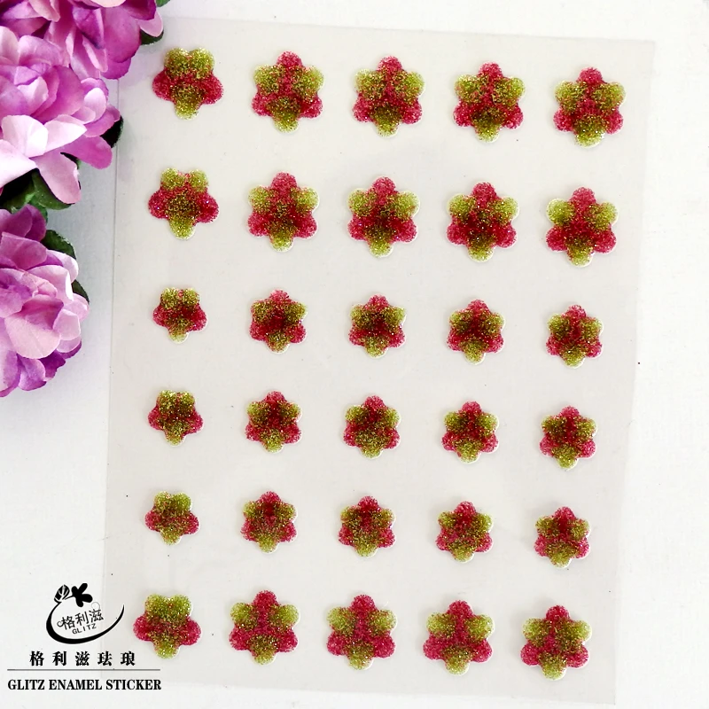 

Flower Shape Sprinkles Self-adhesive Enamel Dots Resin Sticker for Scrapbooking/DIY Crafts /card Making Decoration