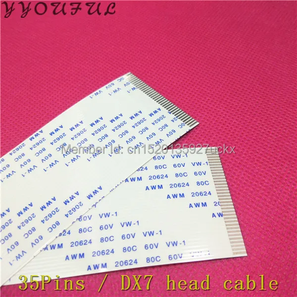 16X прочный DX7 головка кабеля 35 контактов для Широкоформатного Принтера Allwin Zhongye Xuli